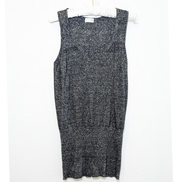 TSE Cashmere & Linen Blended Vest in Dark Grey - Picture 1 of 10